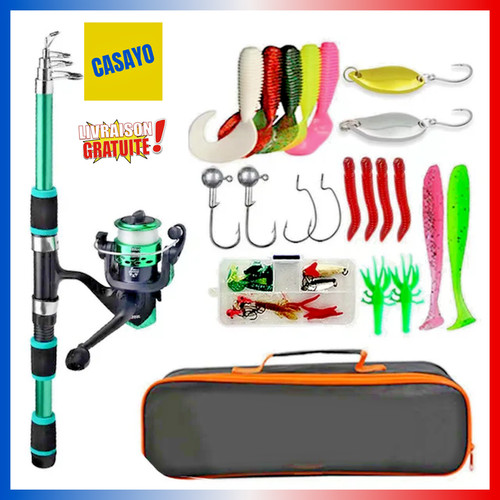 Kit complet canne pêche - canne,